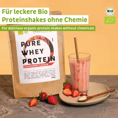Bio Whey Protein Pulver Erdbeere - Ironwave