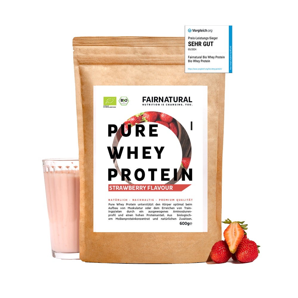 Bio Whey Protein Pulver Erdbeere - Ironwave